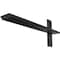 Ekena Millwork 2 1/2"W x 18"D Floating Steel Heavy Duty Wall Mount, Powder Coated Black BKTM02X18FWPBL - alternate 1
